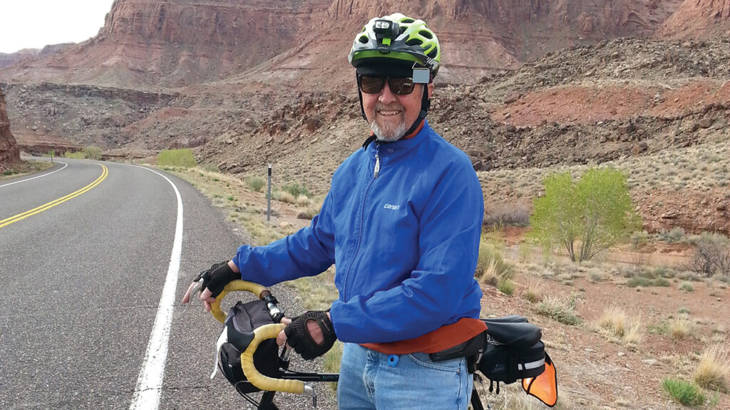 Still cycling in 2016, then in Utah. Paddling rivers is another lifelong interest. — Dave Redmon