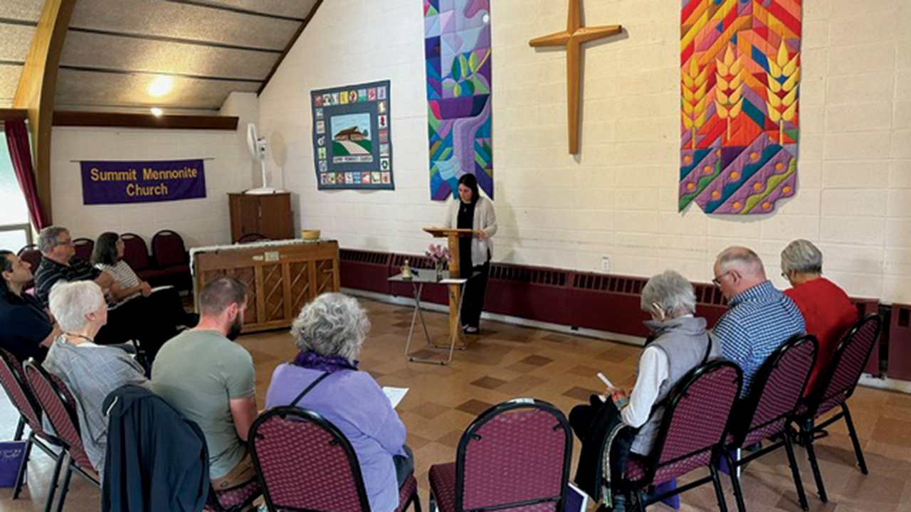 Summit Mennonite Church worships in its new rented space after selling its former building to Barberton Area Community Ministries. — Summit Mennonite Church
