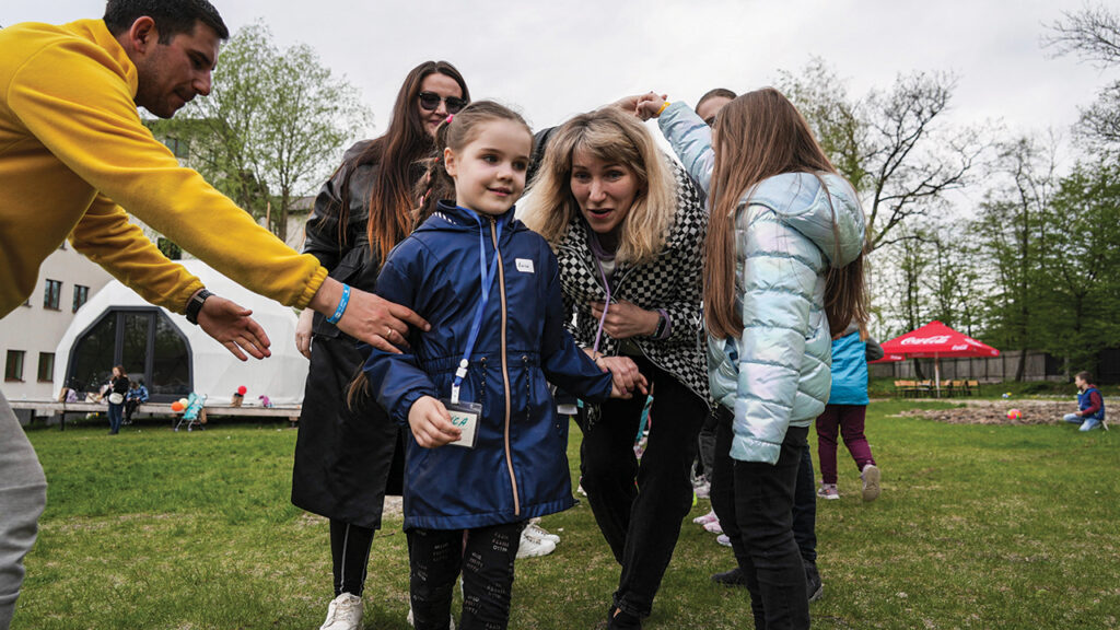 Children play at a recovery camp for children and their mothers affected by the war near Lviv, Ukraine, May 3. Ukrainian children have seen their lives upended by Russia’s invasion of their country. — Vasilisa Stepanenko/AP