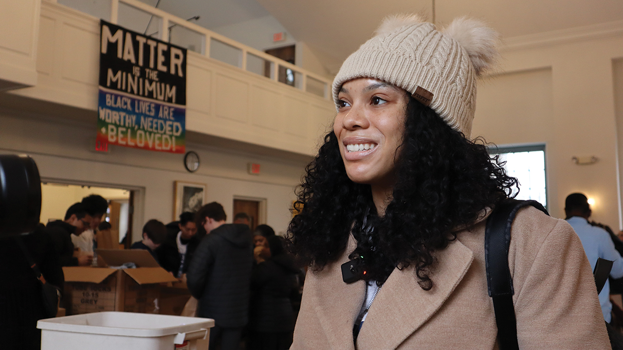 Lamae Oberton attended MCC’s Martin Luther King Jr. Service Day event at Germantown Mennonite Church in Philadelphia in honor of her brother, who is incarcerated. — Laura Pauls-Thomas/MCC