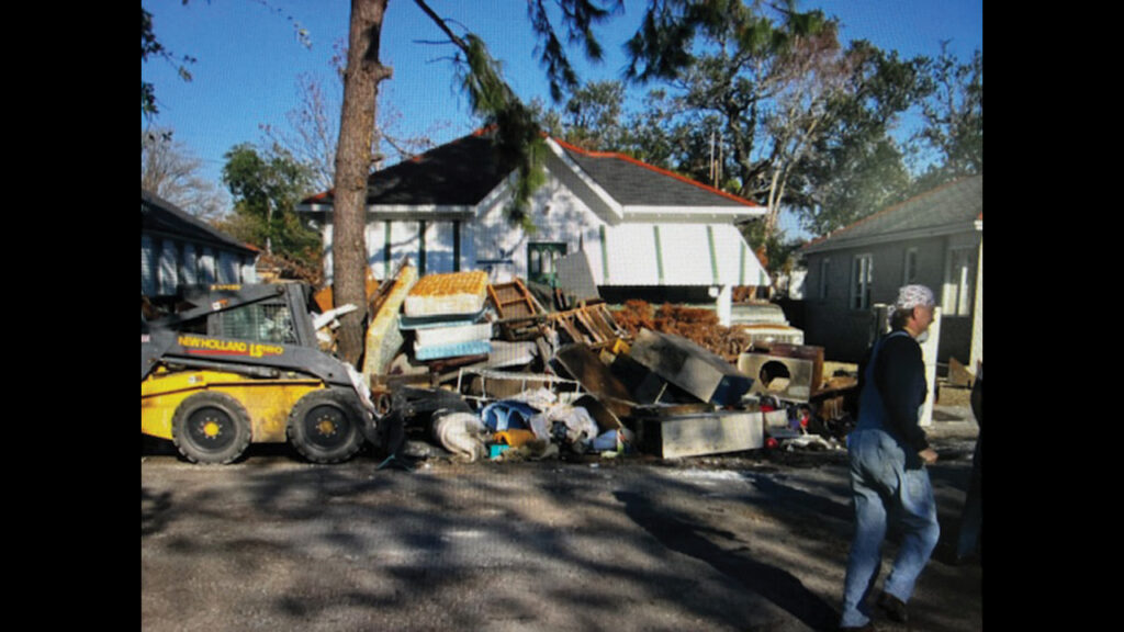 The house in New Orleans where Jeff Koller was working when he met the man with questions about Mennonite Disaster Service. — Courtesy of Jeff Koller