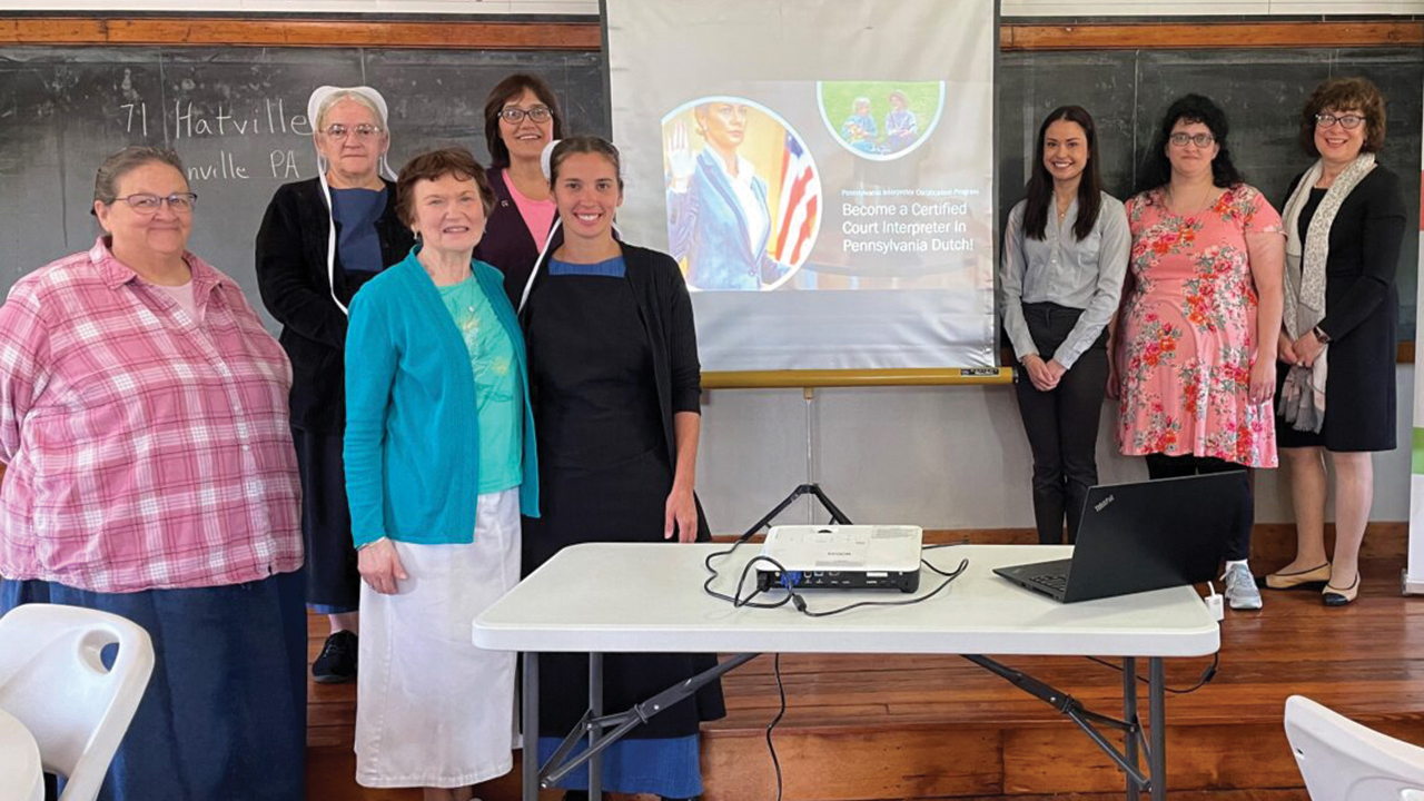 Pennsylvania Dutch court interpreters gather for a 2023 pilot project connected to the effort to recruit translation services for Pennsylvania Dutch speakers. — Administrative Office of Pennsylvania Courts