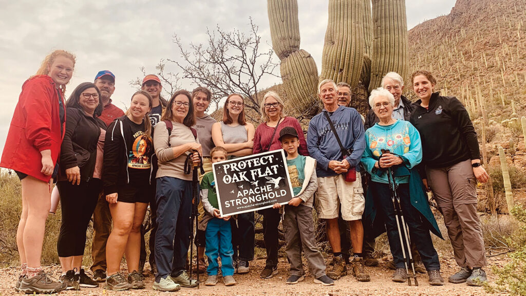 The 2022-23 MVS Tucson, Ariz., unit joined in a prayer hike supporting Apache Stronghold, a nonprofit made up of San Carlos Apache, other Indigenous tribes and allies, that is working to protect Oak Flat, a section of the Tonto National Forest and a sacred site for Indigenous groups. Oak Flat is under threat of destruction from a proposed copper mining operation. Michaela Esau (pictured far left) organized the prayer hike as part of her MVS service placement with the Coalition to Dismantle the Doctrine of Discovery, which works to educate and animate Anabaptist church communities in response to the Doctrine of Discovery, the “law of colonialism” that dates to the 15th century. — Lisa Showalter