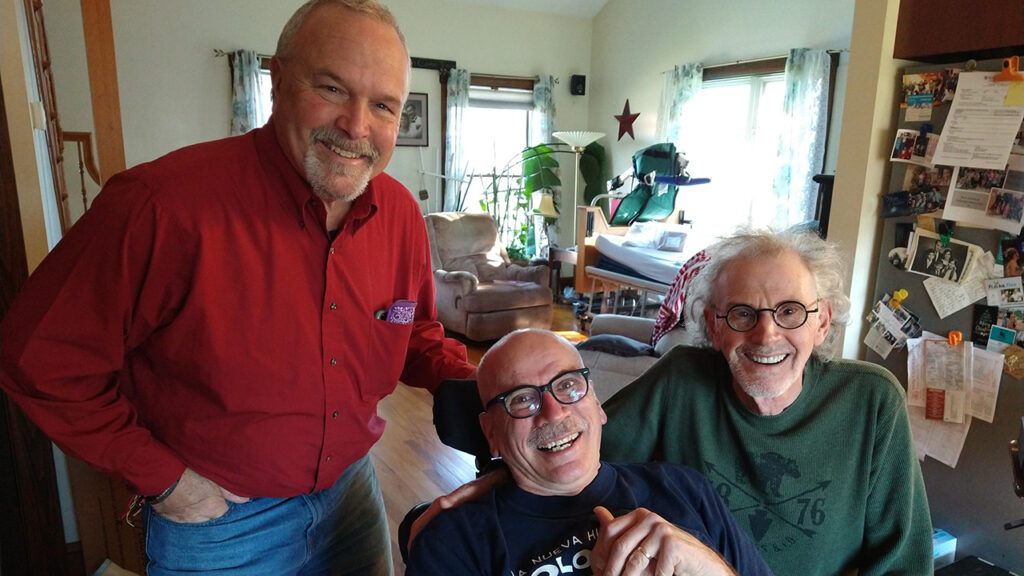 Phil Hostetter, Frank Albrecht and Bob Hostetter. Phil, a former colleague of Albrecht’s, now organizes volunteer caregivers. Bob, a retired nurse and nearly 50-year friend, is one of those caregivers. — Linda Shelly