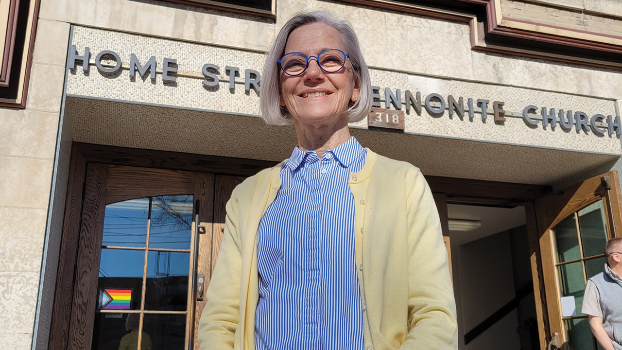 Esther Epp-Tiessen is part of the Indigenous settler relations committee at Home Street Mennonite Church in Winnipeg, Man. The congregation donates 1% of its annual budget to two Indigenous groups. — Byron Rempel-Burkholder