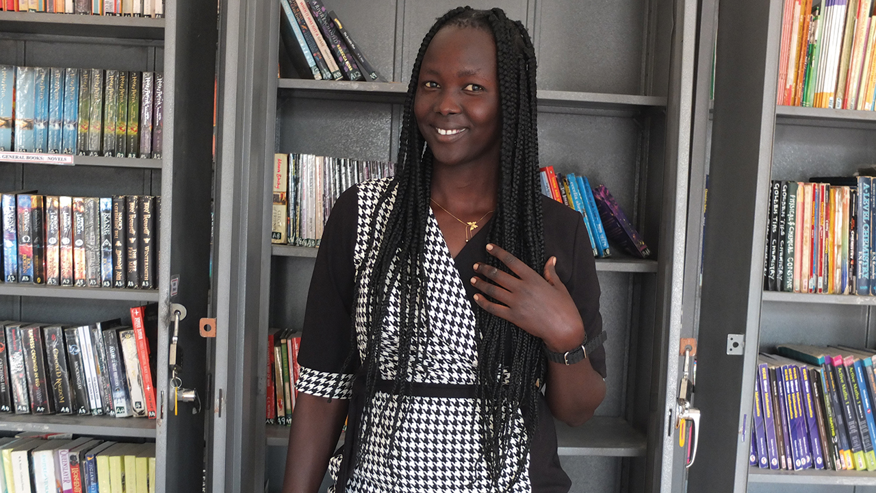 Mary Laat, a former student and now an intern at Loreto Rumbek School in Rumbek, South Sudan. — Loreto Rumbek School