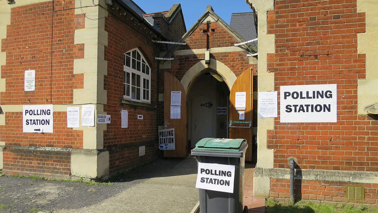 A church hall on Mitchley Road in London becomes a polling place during a 2018 election. — Alan Stanton/Flickr