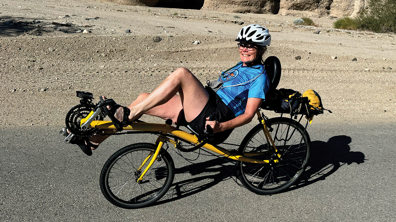 Donna Minter is preparing to bike 3,200 miles across the United States with the goal of raising $500,000 to support climate change organizations. — Donna Minter