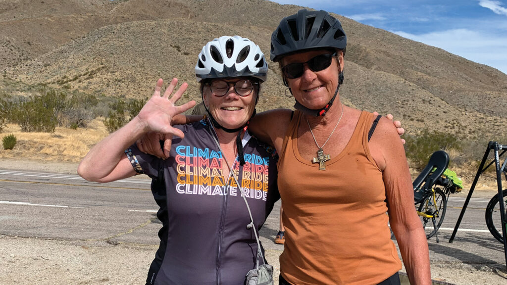Donna Minter will be joined by her friend Becky Bolander, right, on their 12-week bicycle journey across the United States this fall. — Donna Minter