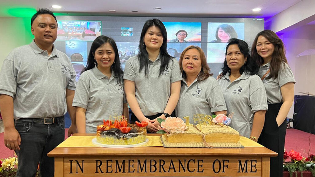 Nations Worship Center celebrated its 18th anniversary on May 19. From left are Beny Krisbianto, Angelia Susanto, Graciella Odelia and elders Theresia, Nengah and San-San. — Courtesy of Beny Krisbianto