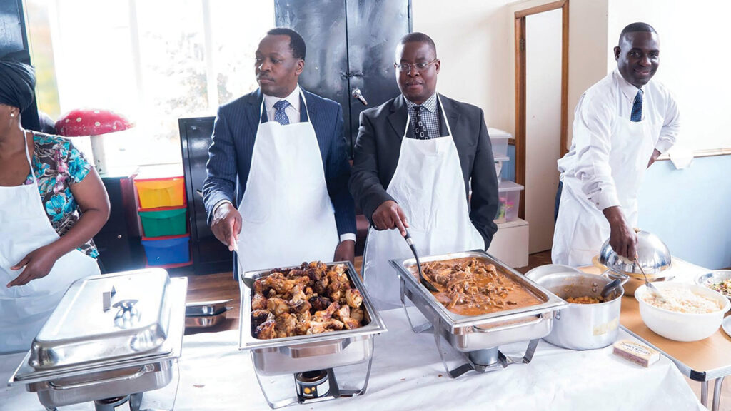 A meal is shared at West Midlands Brethren in Christ Church in May 2023. — West Midlands BIC Church