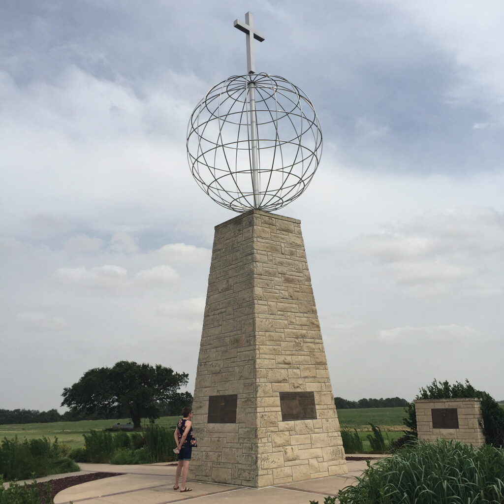 A Mennonite Memorial Monument honoring the immigrants’ legacy was erected in 1974 at the Hopefield church near Moundridge, Kan. — Paul Schrag/AW