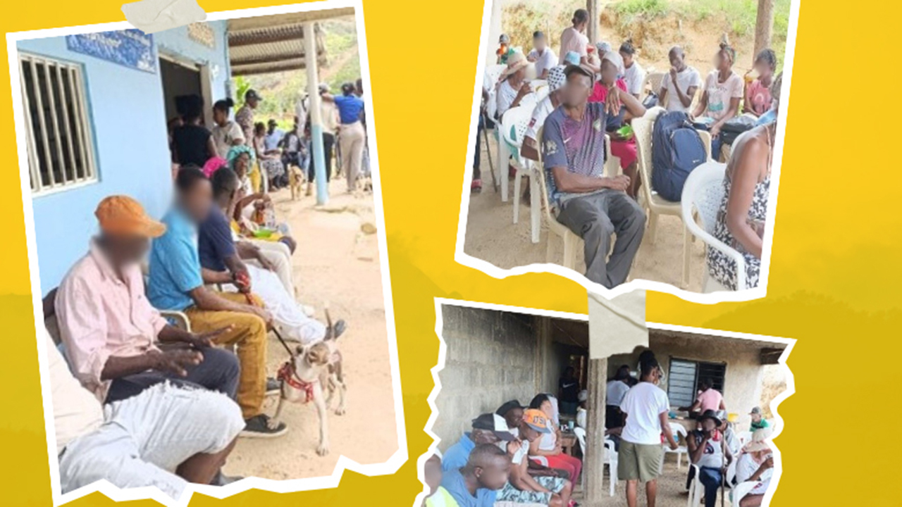 The La Samaritana Mennonite Brethren congregation in La Toma, Colombia, gives assistance in May to hundreds of people fleeing violence. — Mennonite World Conference