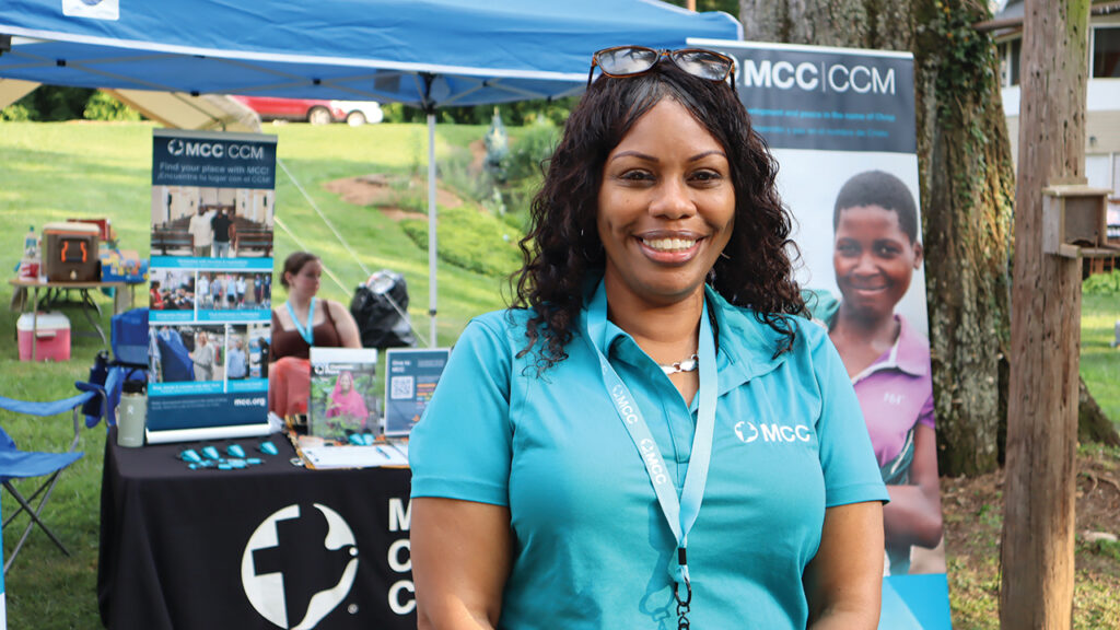 Hyacinth Stevens, executive director of MCC’s East Coast region, at the music festival in Elkin, N.C. — Laura Pauls-Thomas/MCC