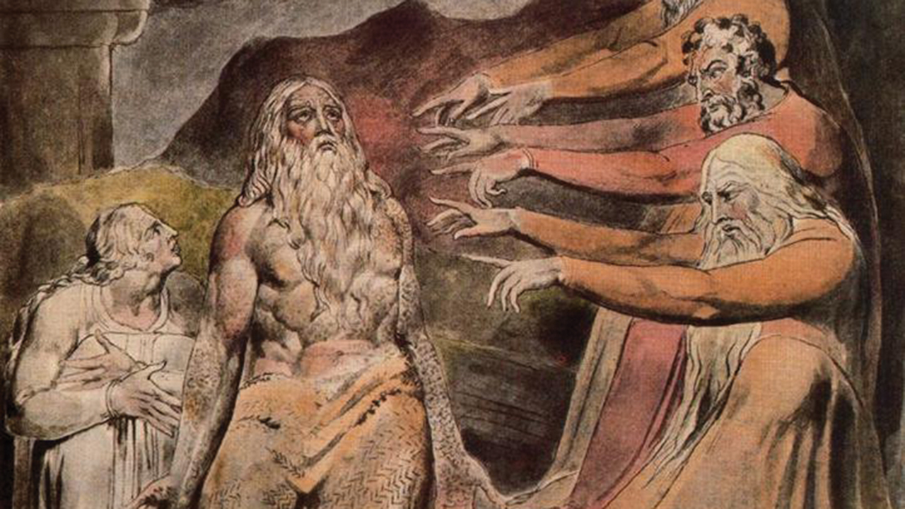 Job by William Blake (1757-1827): “I will say to God . . . let me know why you contend against me.”