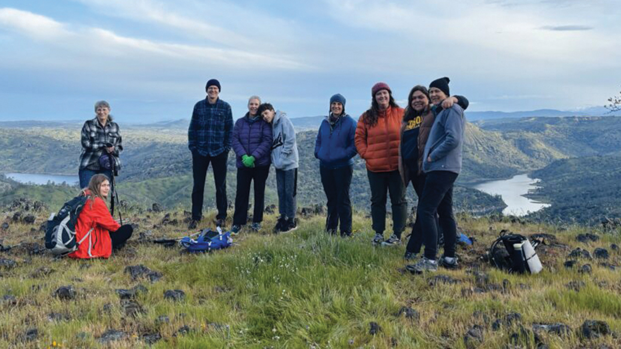 Attendees participate in Wild Church Fresno’s Easter sunrise hike. — Ana Sanchez