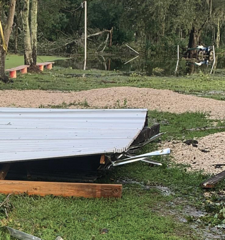 Hurricane Milton tore the roof off the home of Secundino Casas-Martinez, who pastors Iglesia Evangélica Menonita Shalom in Tampa, Fla. — Mosaic Mennonite Conference
