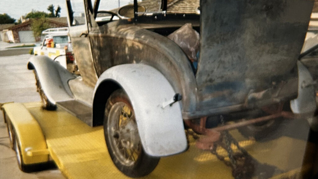 A Ford Model A donated by Irwin and Betty Wall before its nine-week restoration. — Jerry Koop