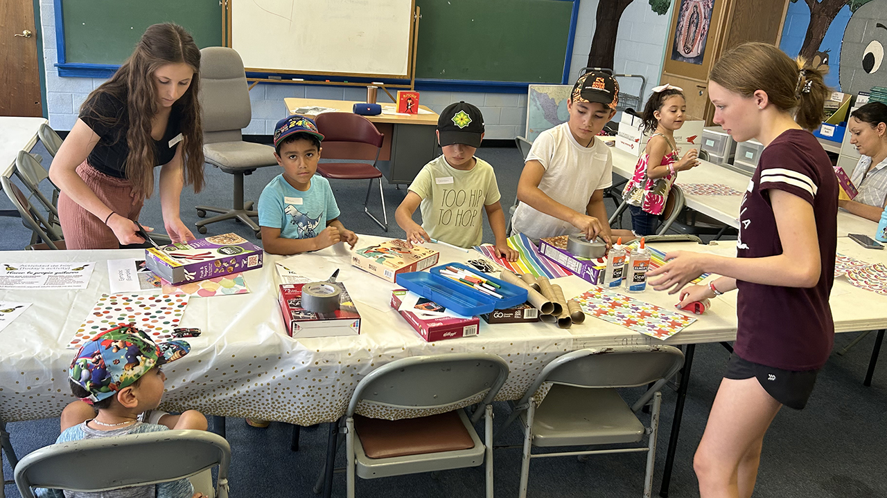 Children take part in activities at the Bilingual Kids summer program of Caminando Juntos (Walking Together), a Hispanic ministry in Sioux Falls, S.D. — Courtesy of Matthew Tschetter