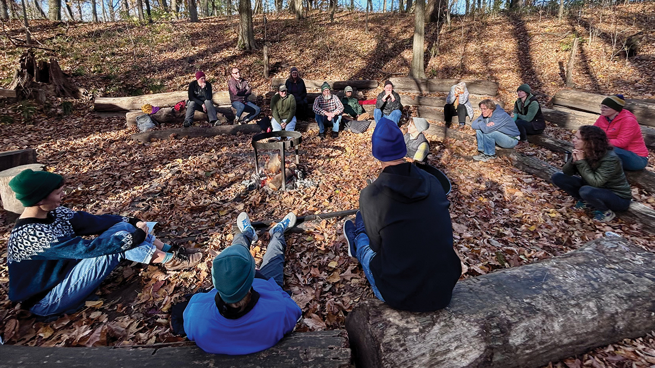 Representatives of Camp Friedenswald and the Brethren Mennonite Council for LGBT Interests met for a ritual of repair in November. — Xaris A. Martinez