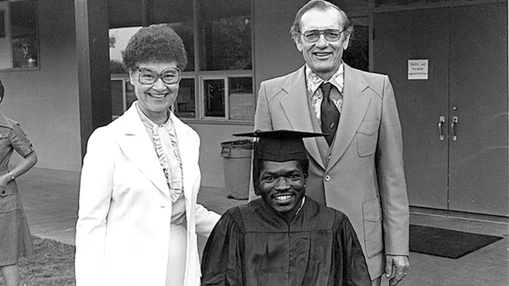 “My adopted American family, Ann and Wes Heinrichs.” — Courtesy of Pakisa K. Tshimika