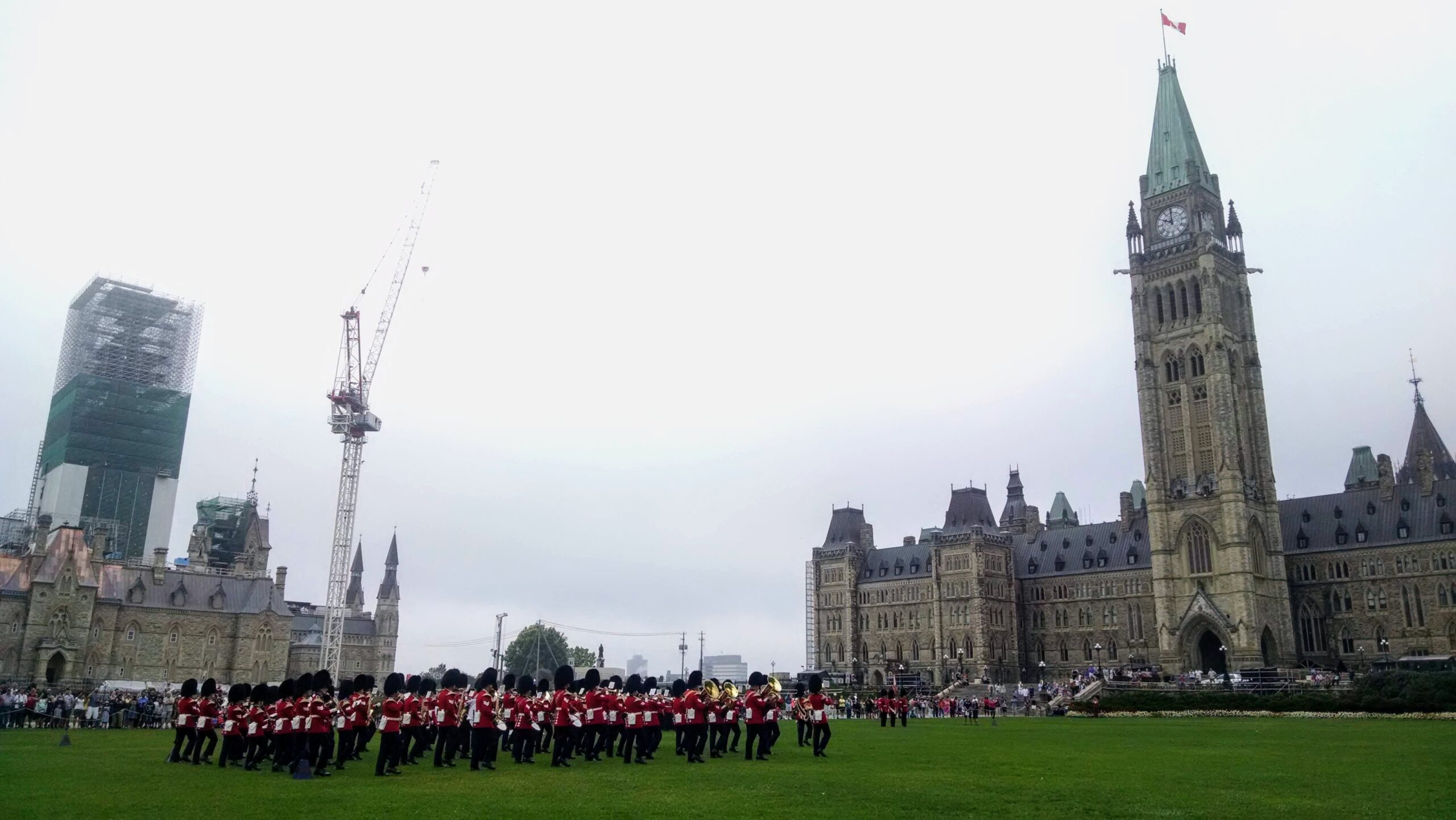 Parliament building in Ottawa, Canada. Change of guard ceremony. Photo from Andrea De Avila.