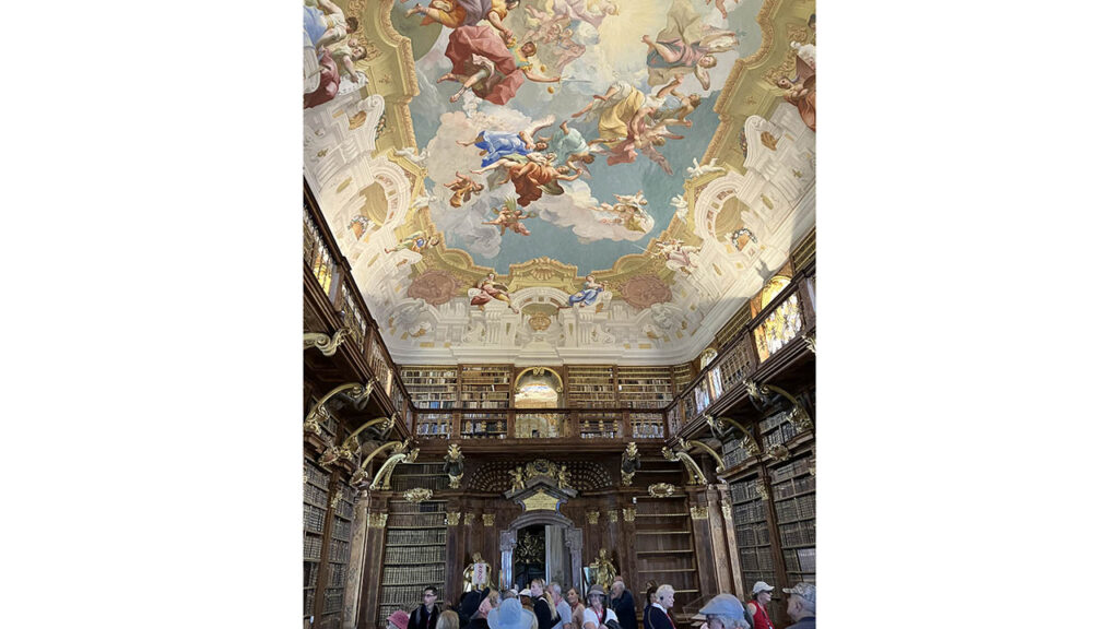 A room in the library of the Melk Abbey in northern Austria. While the current structure was built in the early 1700s, the wealth of Catholic institutions was established centuries earlier. Resentment against the cloistered clergy’s opulent lifestyles was one of the grievances that provoked the Peasants’ War in 1525. — Paul Schrag/AW