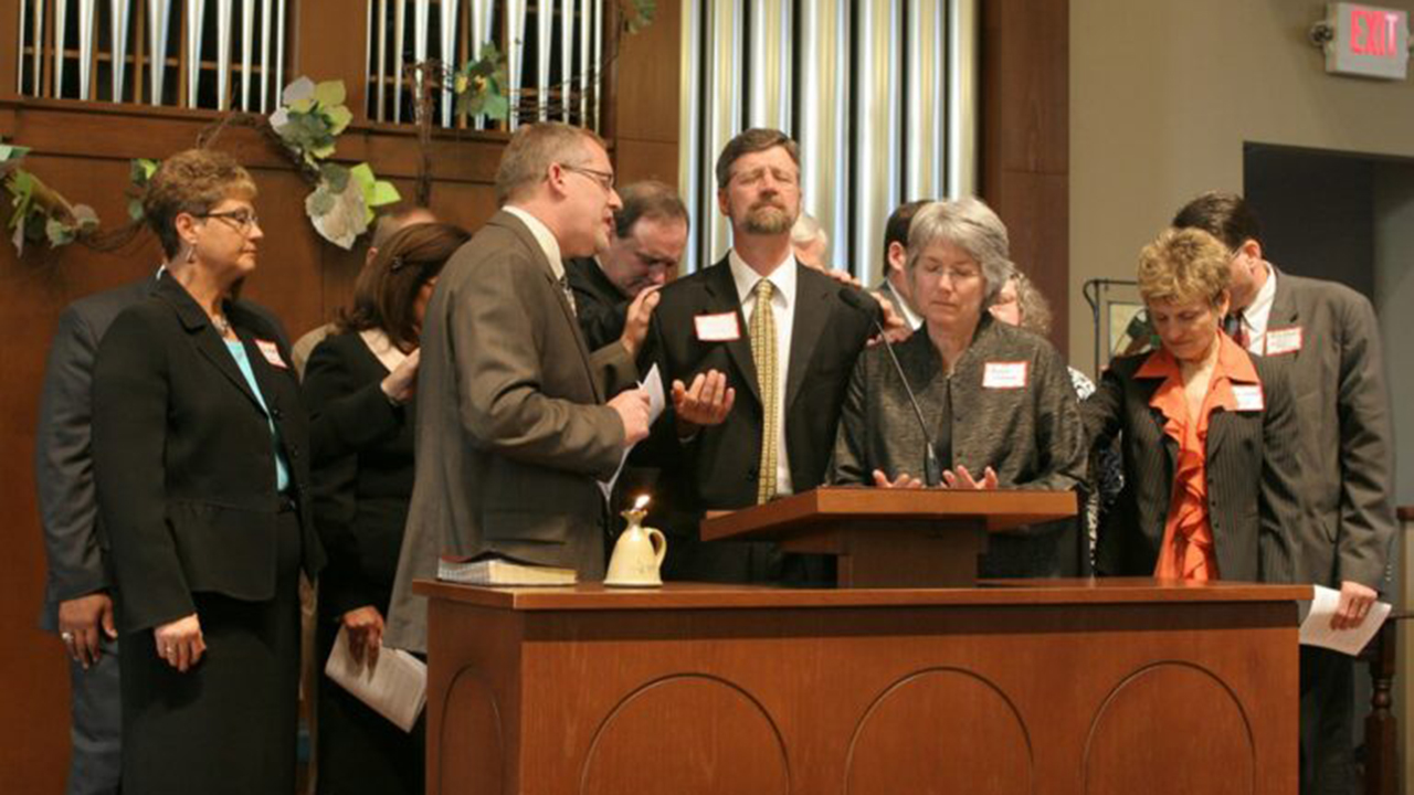 Ervin and Bonnie Stutzman at his installation as Mennonite Church USA executive director in 2010. — Mennonite Church USA