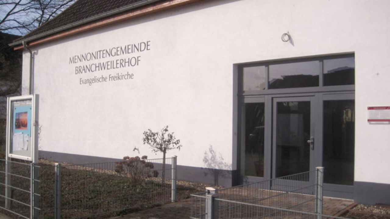 Mennonitische Brüdergemeinde and Mennonitengemeinde Branchweilerhof are meeting in the Branchweiler­hof building as they form one new congregation in Neustadt, Germany. — Mennonitengemeinde Branchweilerhof