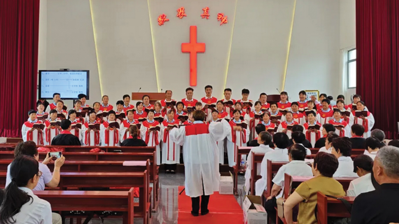A dedication ceremony takes place June 26 at Shenzhuang Christian Activity Site in Shandong Province, China. — Cao County Three-Self Patriotic Movement
