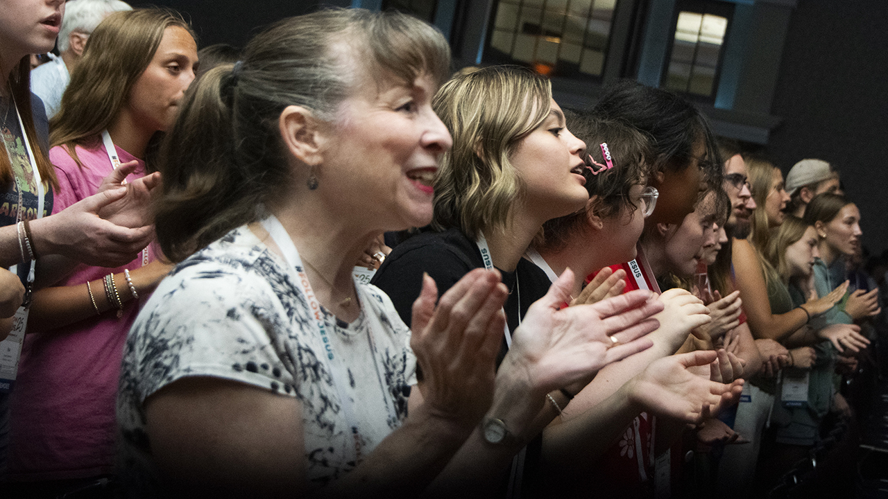 People sing during a worship service at the Mennonite Church USA convention July 8-12 in Greensboro, N.C. — Juan Moya/AW