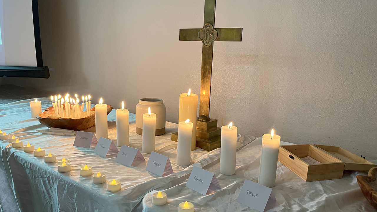Iglesia Cristiana Roca de Refugio in San Antonio, Texas, lights a candle every Sunday for each person connected to the congregation who has been detained by U.S. Immigration and Customs Enforcement. Two more candles needed to be added within three days of this photo being taken on Aug. 17. — Iglesia Cristiana Roca de Refugio