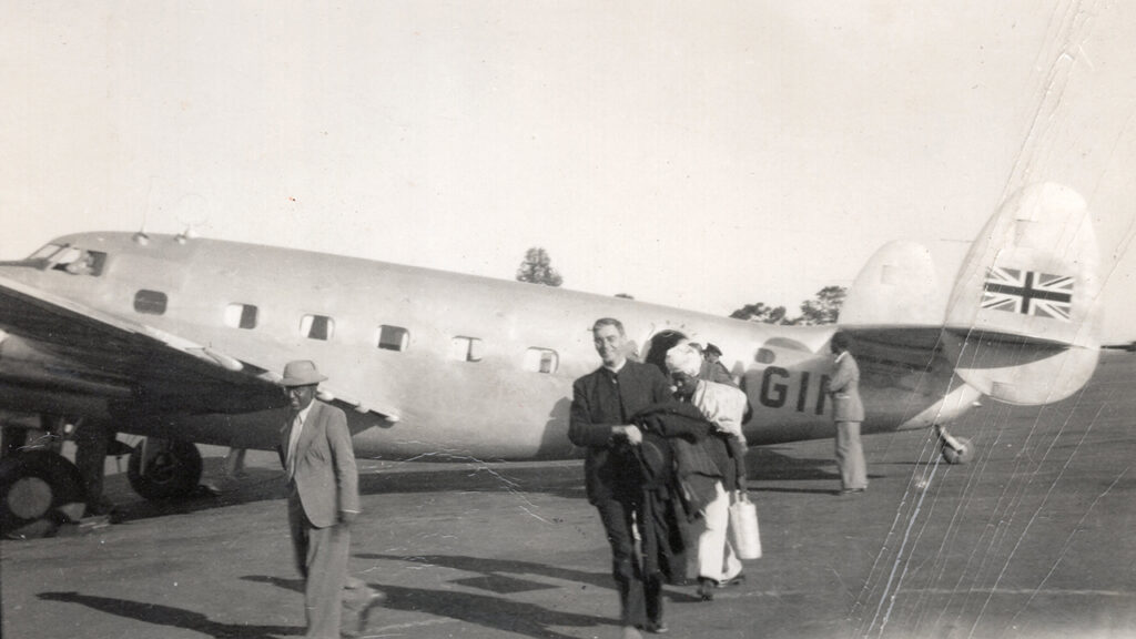 J.D. and Minnie Graber traveled to and from India by sea, but during J.D.’s tenure as executive secretary of Mennonite Board of Missions and Charities, air travel became a more efficient option. — Mennonite Church USA Archives