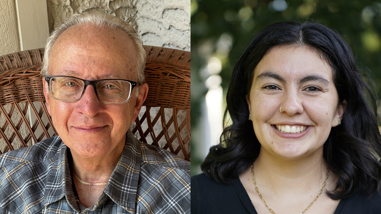 2025 Bring the Peace award recipients Joe Roos and Ciela Acosta. — Mennonite Church USA