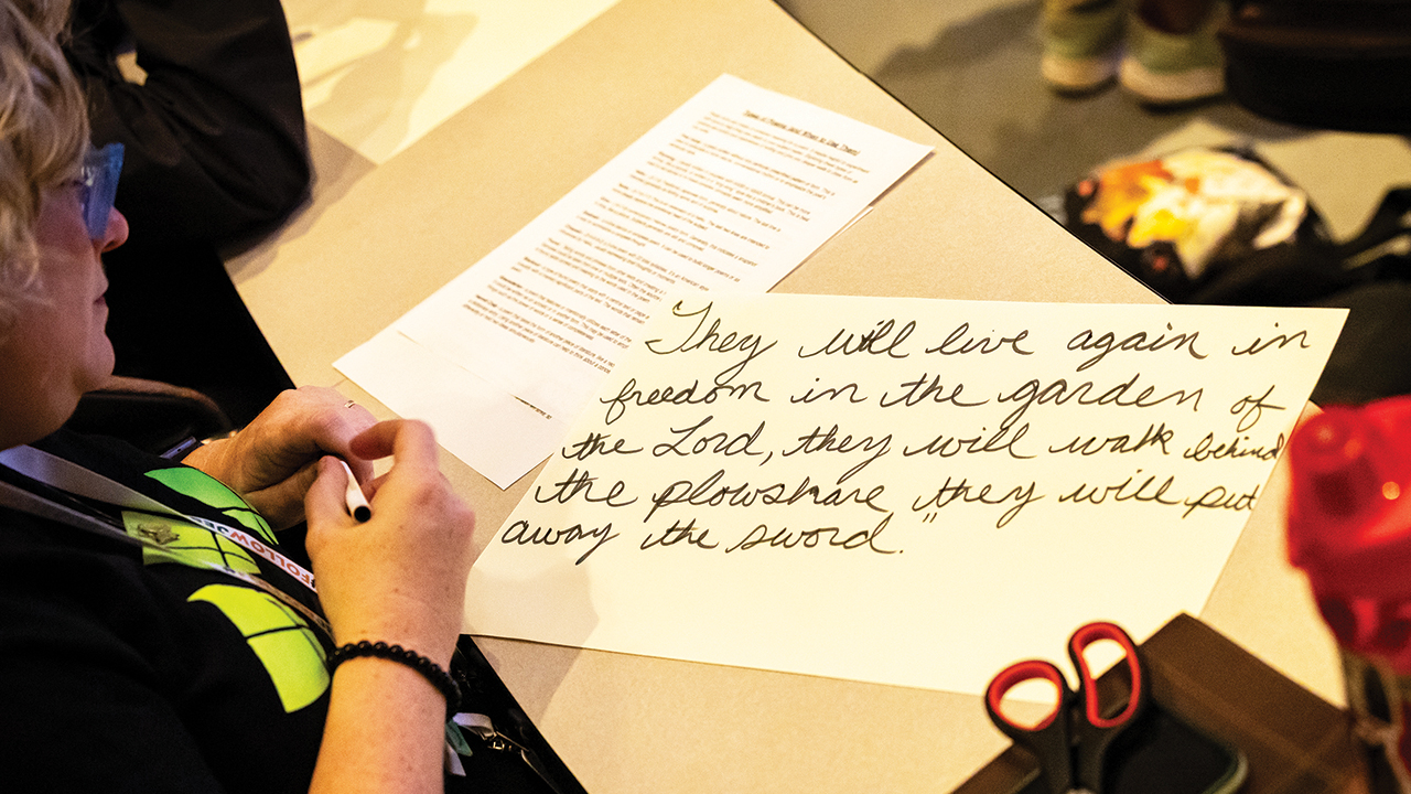 A poetry exercise at the Mennonite Church USA convention, July 2025. — MiccicheCorporate