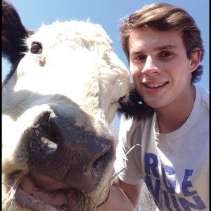 My teenage self with my cow Runaway. — Courtesy of Jonathan Tysick