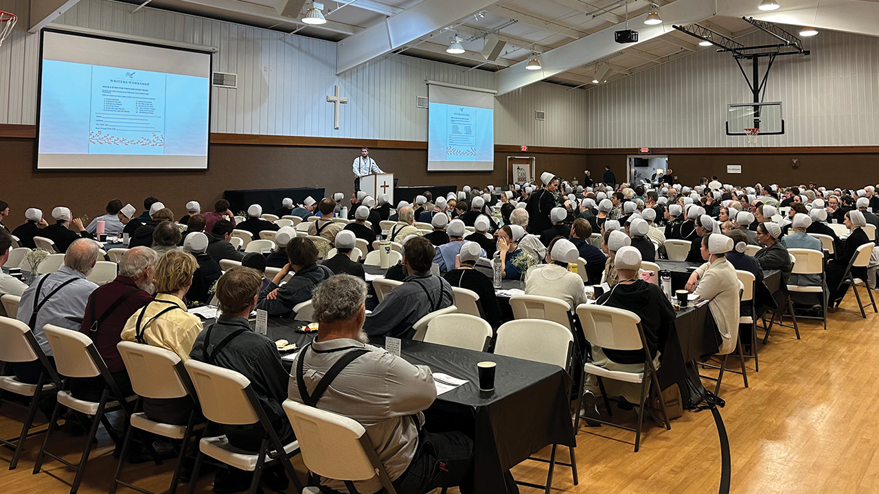 Over 250 people gathered March 13-14 in Berlin, Ohio, for the Plain Community Writers Workshop. The event drew Amish and other conservative Anabaptists. — The Budget