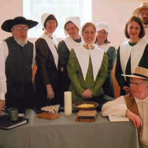 The Foresingers at the Detweiler Meetinghouse in Ontario in 2003. Glenn Lehman is kneeling at right. — Courtesy of Glenn Lehman