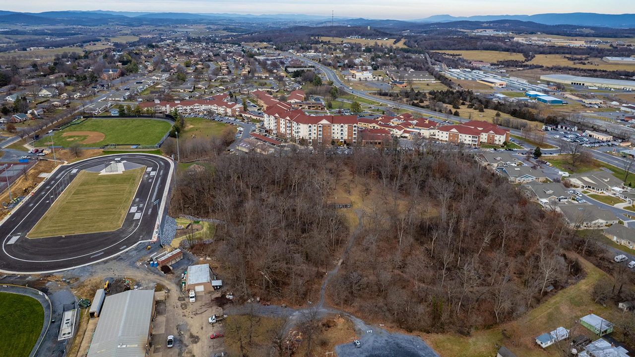 Virginia Mennonite Retirement Community is north of Eastern Mennonite University and Park Woods. A strategic partnership includes VMRC’s purchase of Park Woods and a five-year agreement for the sale of EMU’s baseball field to support VMRC’s potential future expansion. — Eastern Mennonite University