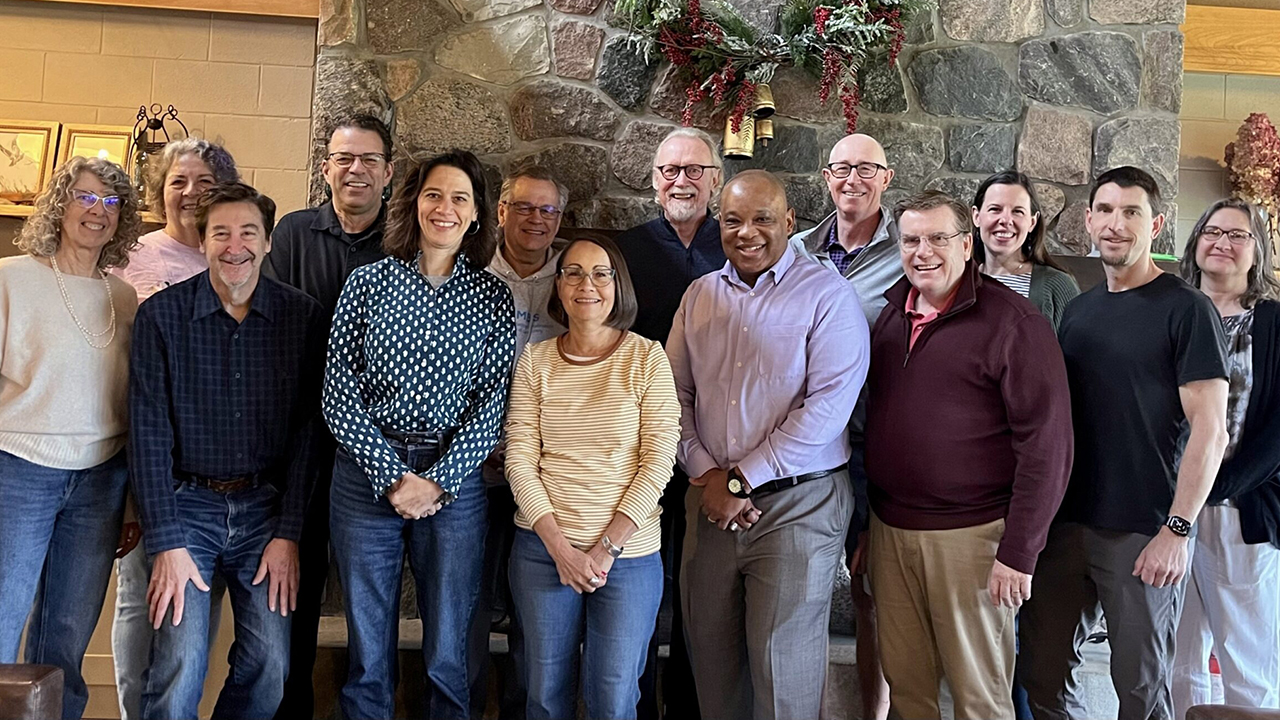 The executive committees of Mennonite Church USA and Mennonite Church Canada, along with representatives of MennoMedia and Anabaptist Mennonite Biblical Seminary, meet May 22-24 at Jackson's Point Retreat Center in Ontario. — Mennonite Church USA