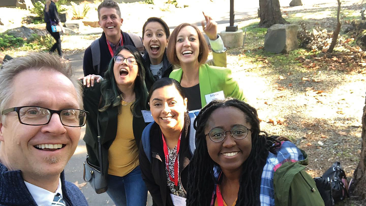 Melanie A. Howard with colleagues from Fresno Pacific University at the 2019 Council for Christian Colleges and Universities Diversity Conference. — Ron Herms