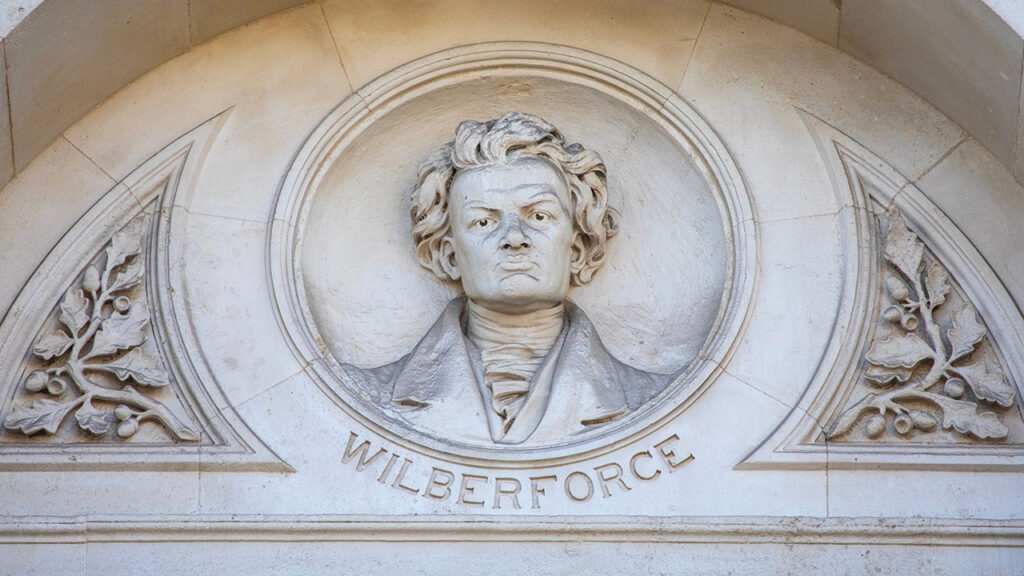 The British politician William Wilberforce, depicted here in a sculpture on the exterior of the Foreign and Commonwealth Office in London, introduced anti-slavery legislation for decades and lost year after year. — Chris Dorney/Shutterstock