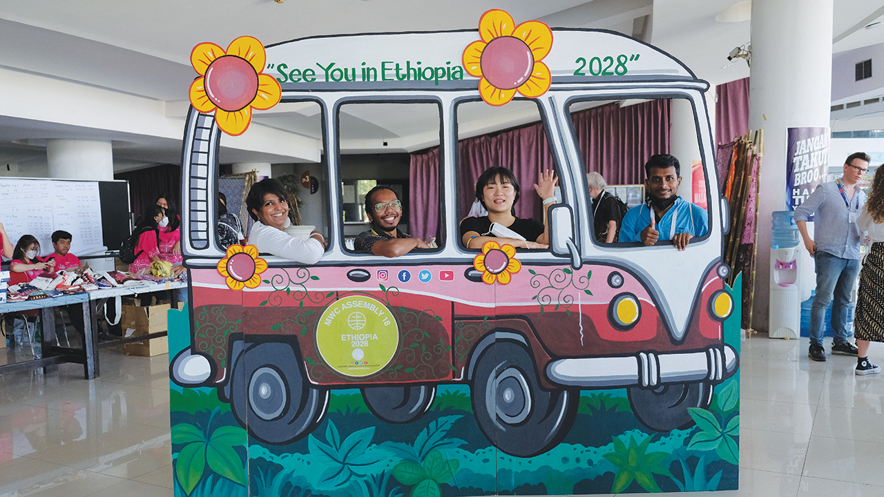 The 2028 MWC assembly (publicized whimsically at the 2022 assembly in Indonesia) was moved to Tanzania after Ethiopians withdrew the invitation. — Kresna Kurniawan/Meetinghouse